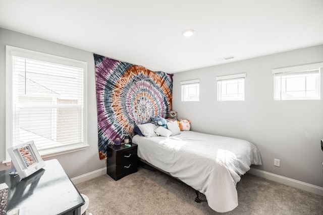 view of carpeted bedroom