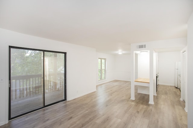 empty room featuring light wood-type flooring