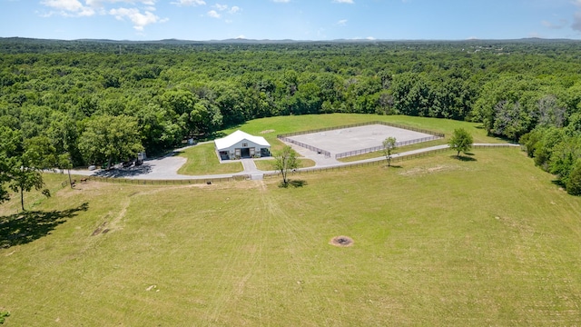 bird's eye view featuring a rural view