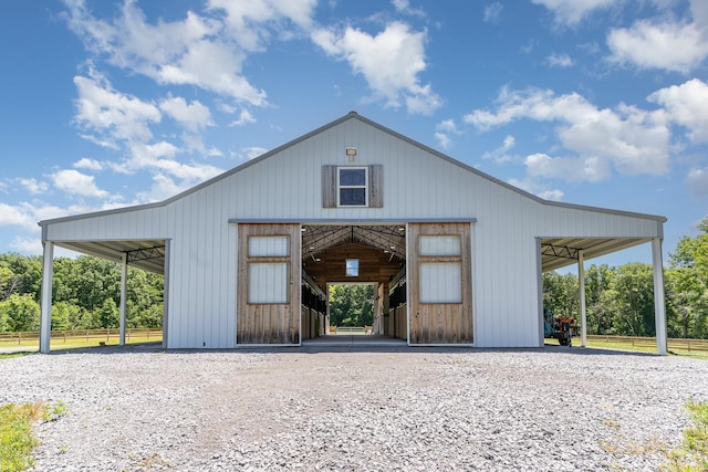 view of horse barn