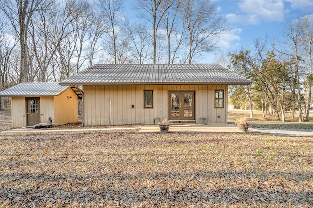 view of front of home featuring french doors