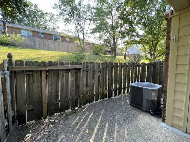 view of patio with central AC unit