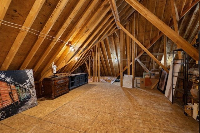 view of attic