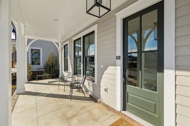 view of patio / terrace with a porch