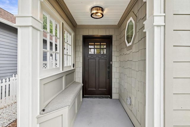 view of doorway to property