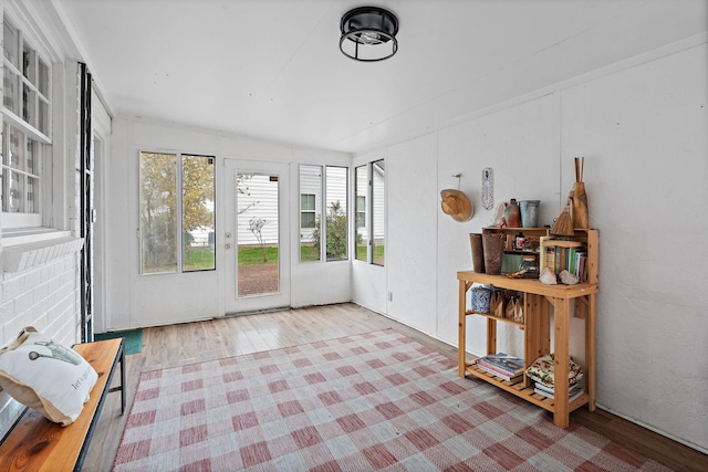 view of sunroom