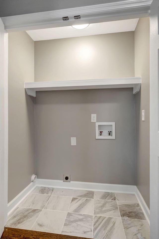 laundry room featuring hookup for an electric dryer and hookup for a washing machine