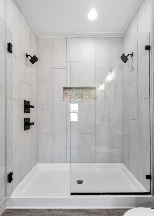 bathroom with walk in shower