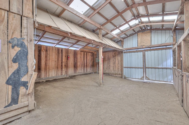 miscellaneous room with vaulted ceiling