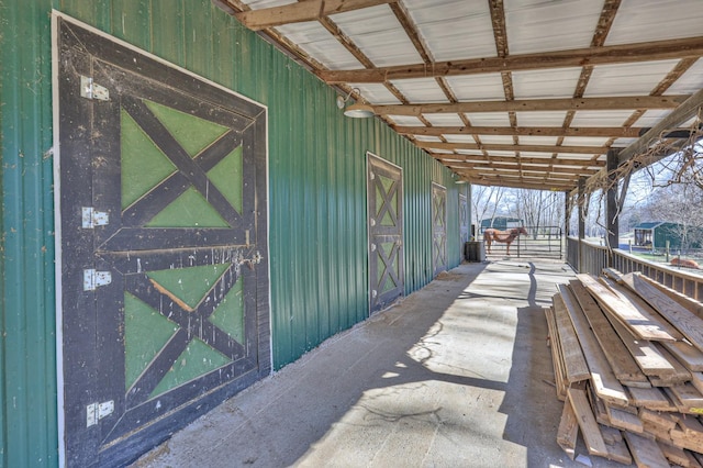 view of horse barn