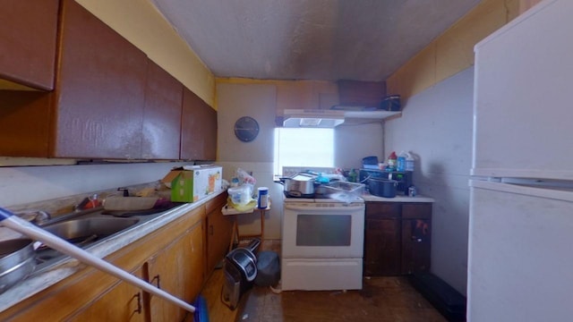 kitchen featuring white appliances