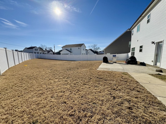 view of yard featuring a patio area