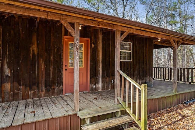 view of wooden terrace