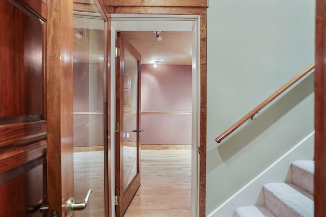 interior space with wood-type flooring