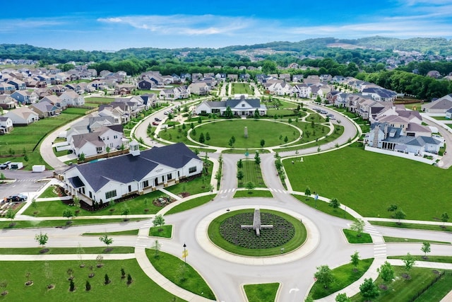 drone / aerial view with a residential view