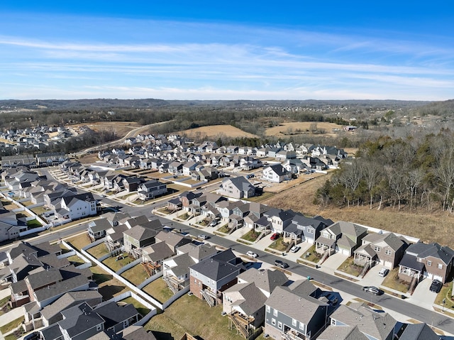 aerial view featuring a residential view