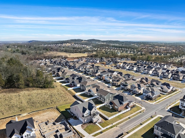 aerial view with a residential view