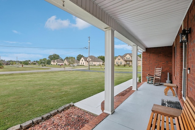 view of patio / terrace featuring covered porch