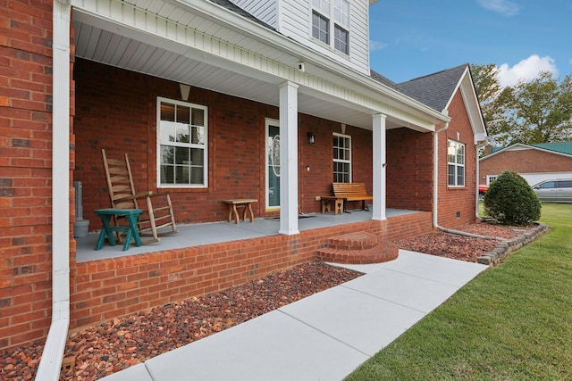 view of patio / terrace with a porch