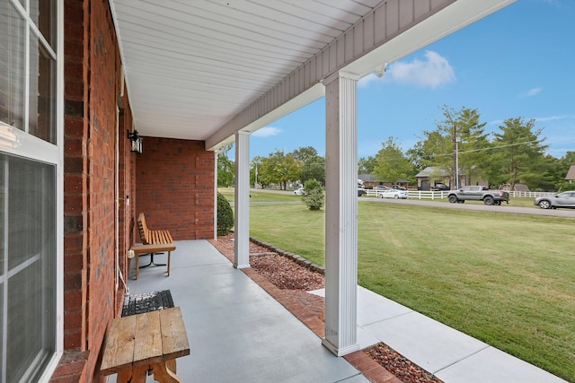 view of patio with covered porch