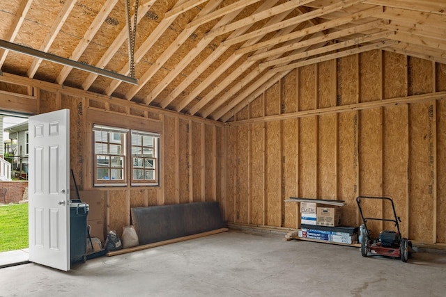 view of storage room