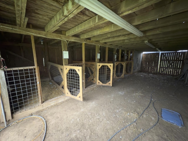 view of horse barn