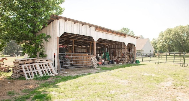 view of horse barn