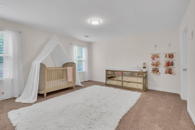 bedroom with carpet