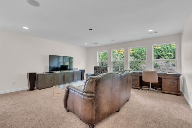 view of carpeted living room