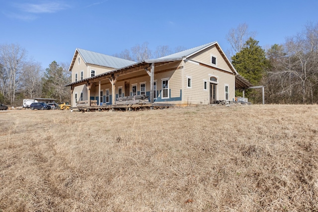 exterior space with covered porch