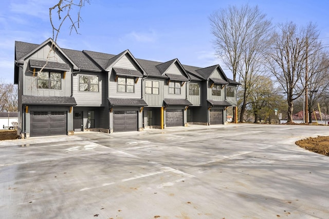 view of property featuring a garage