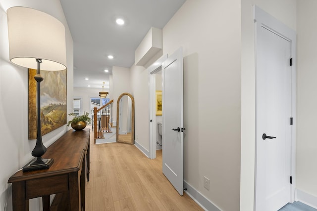 hallway featuring light hardwood / wood-style floors