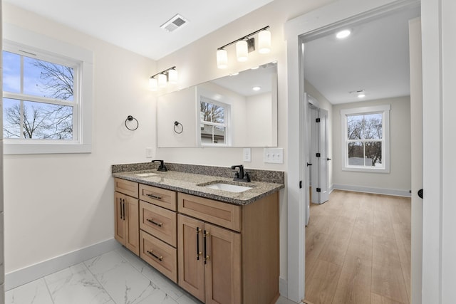 bathroom featuring vanity