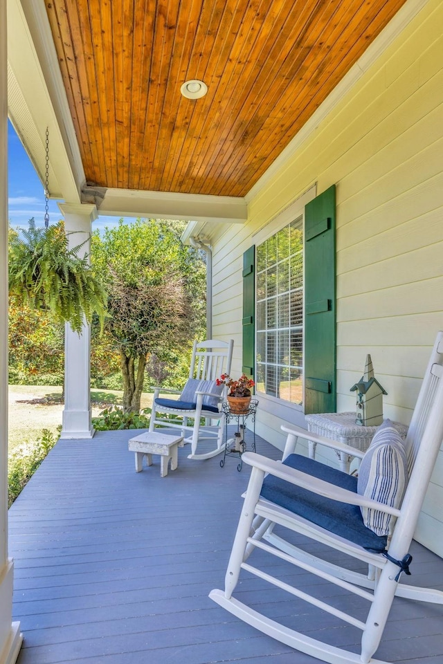 view of patio with covered porch