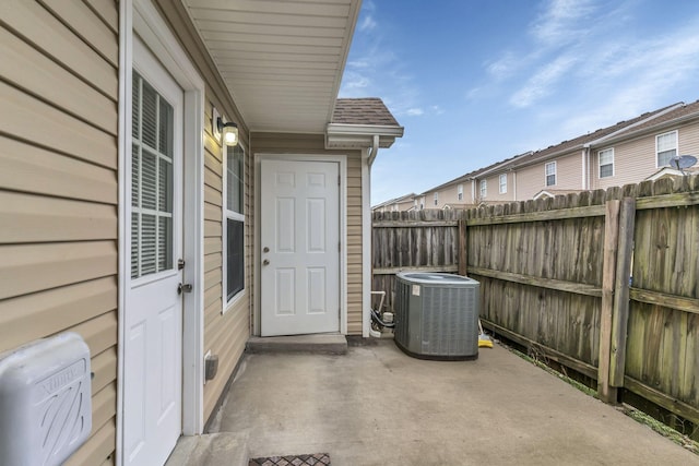 view of patio with central air condition unit