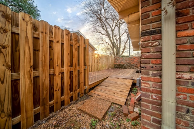 exterior space with a deck