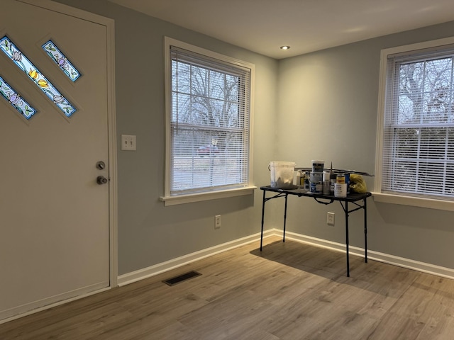 interior space featuring hardwood / wood-style flooring