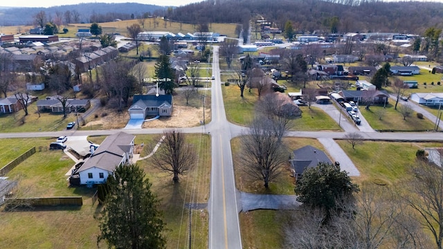 aerial view with a residential view