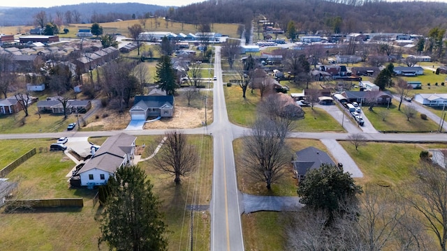 aerial view with a residential view