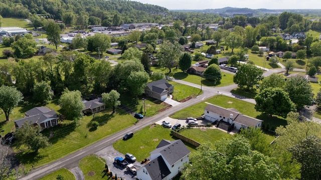aerial view featuring a residential view