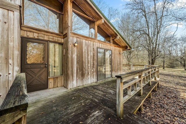 view of wooden terrace