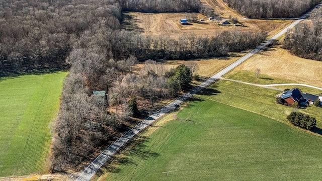 drone / aerial view featuring a rural view