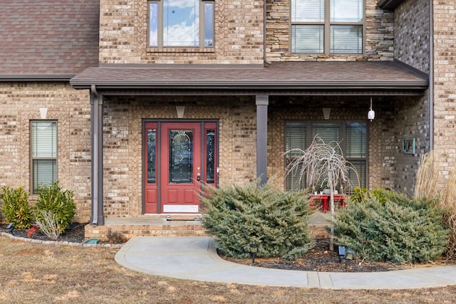 doorway to property with a porch