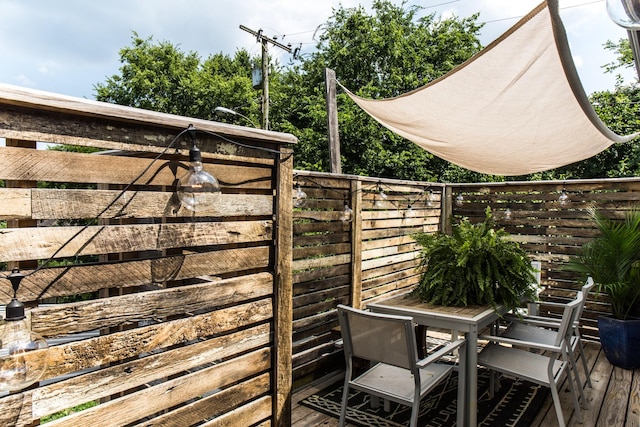 view of wooden terrace