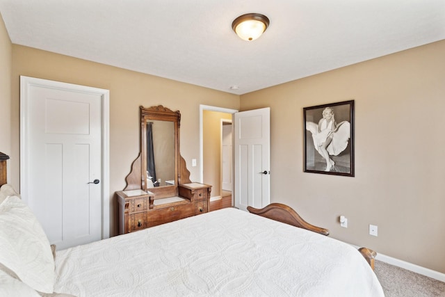 bedroom featuring carpet flooring