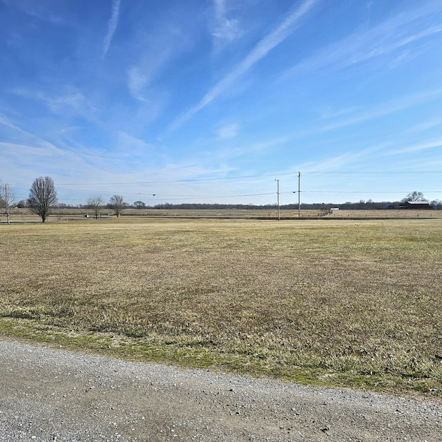 view of yard featuring a rural view