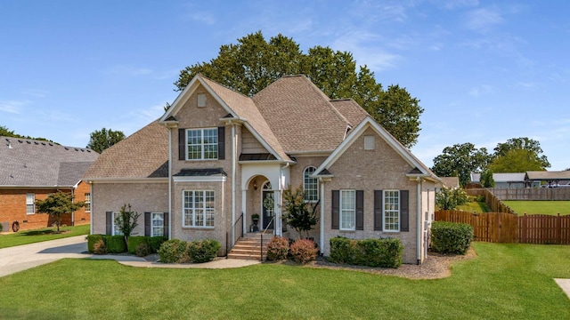 view of front of house featuring a front yard