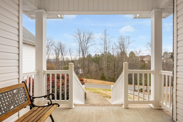 exterior space with covered porch