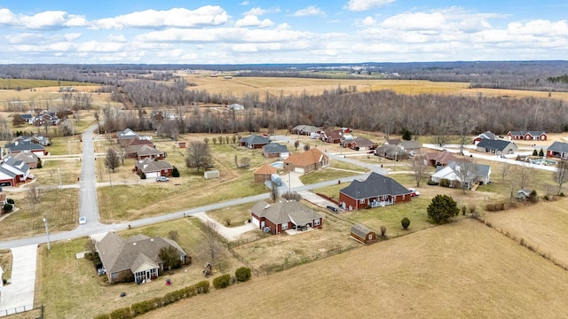 drone / aerial view featuring a rural view