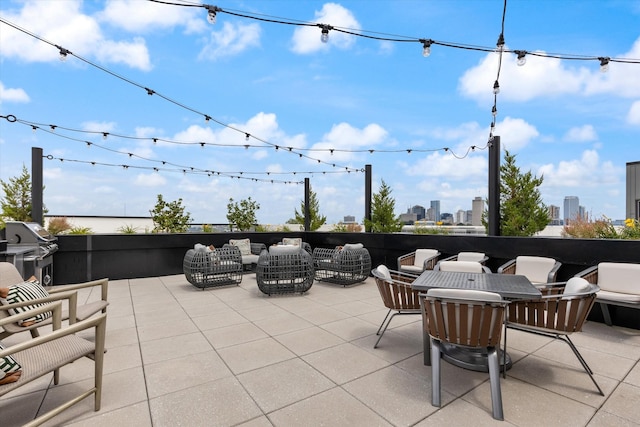 view of patio featuring an outdoor living space